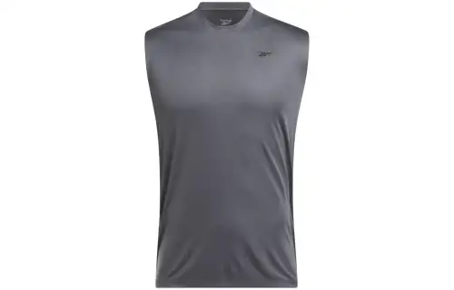 Reebok T Shirts Men's Gray Crew Neck Moderate Straight Fit