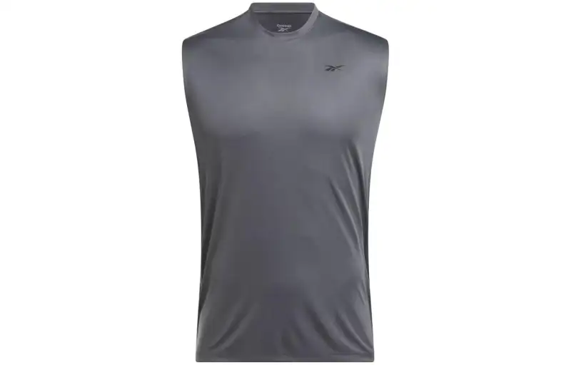 Reebok T Shirts Men's Gray Crew Neck Moderate Straight Fit