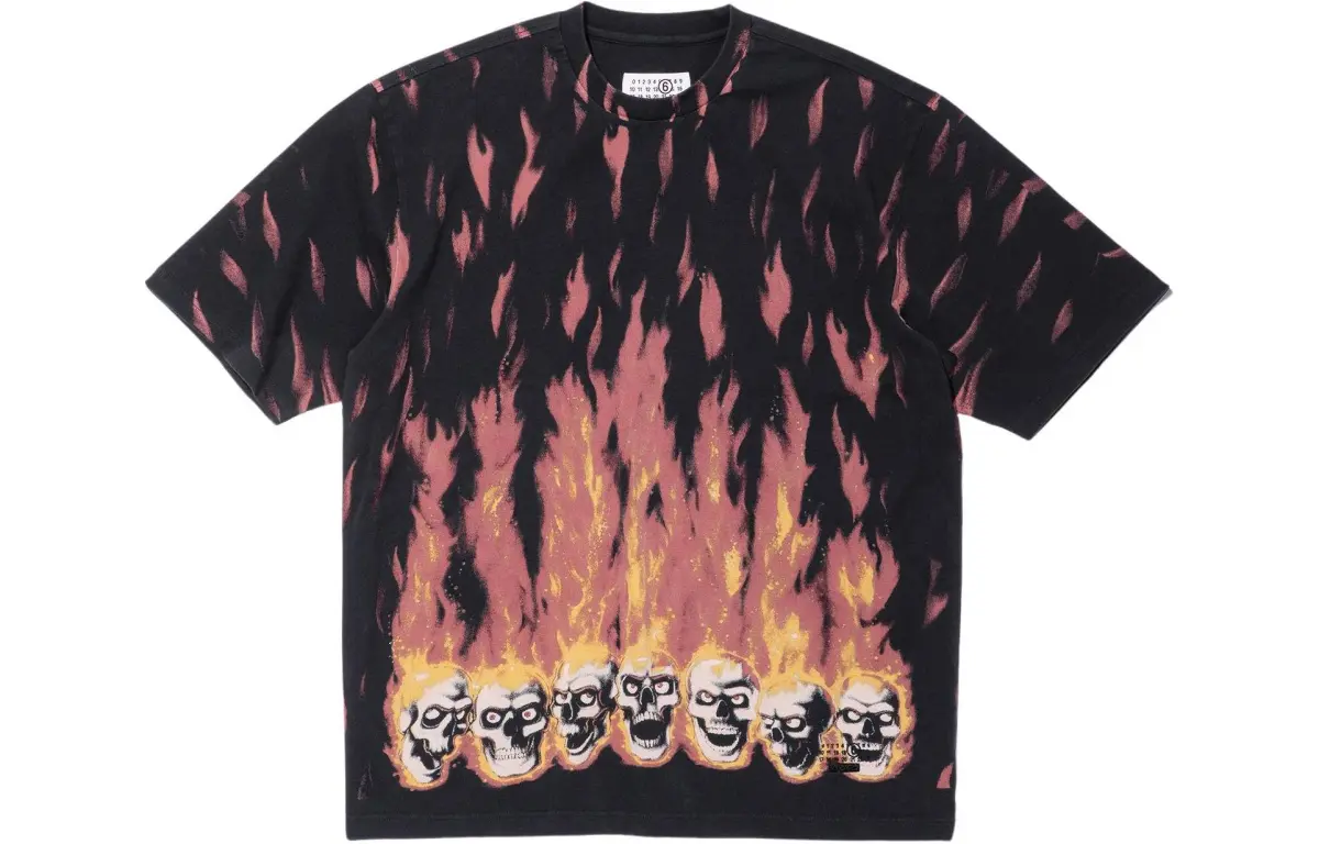 Supreme x MM6 Maison Margiela flame-print T-shirt