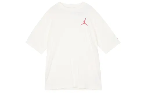 Jordan T Shirts Men's White Crew Neck Moderate Straight Fit