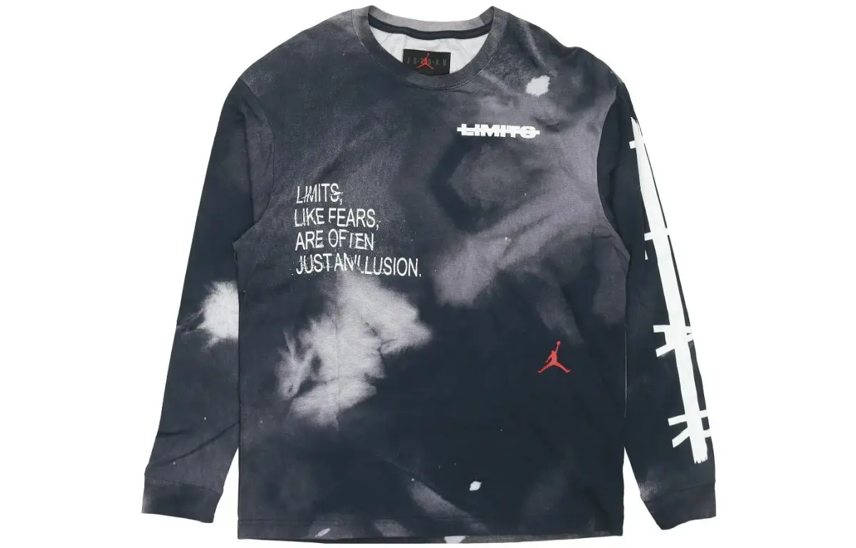 Jordan T-Shirts Men's Black Crew Neck Moderate Straight Fit