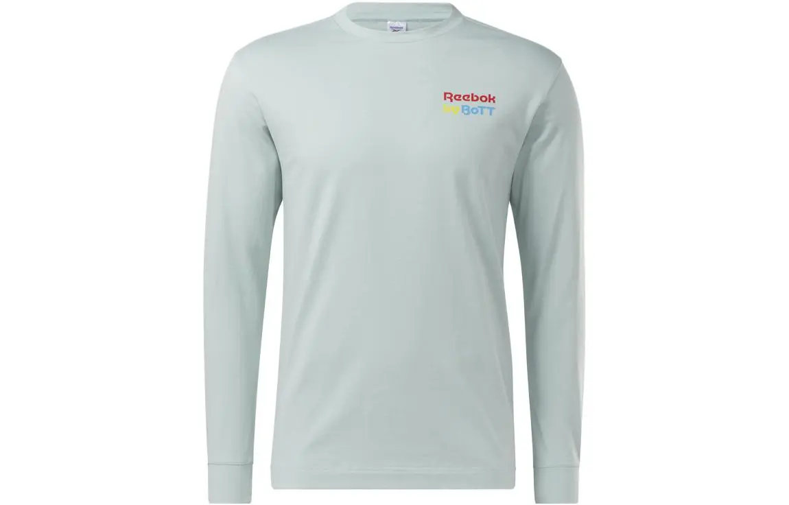 Reebok T-Shirts Unisex Gray Green Crew Neck Moderate Straight Fit