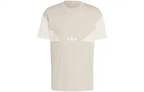 Adidas Originals MC TEE T Shirts Men's Beige Crew Neck Moderate Straight Fit