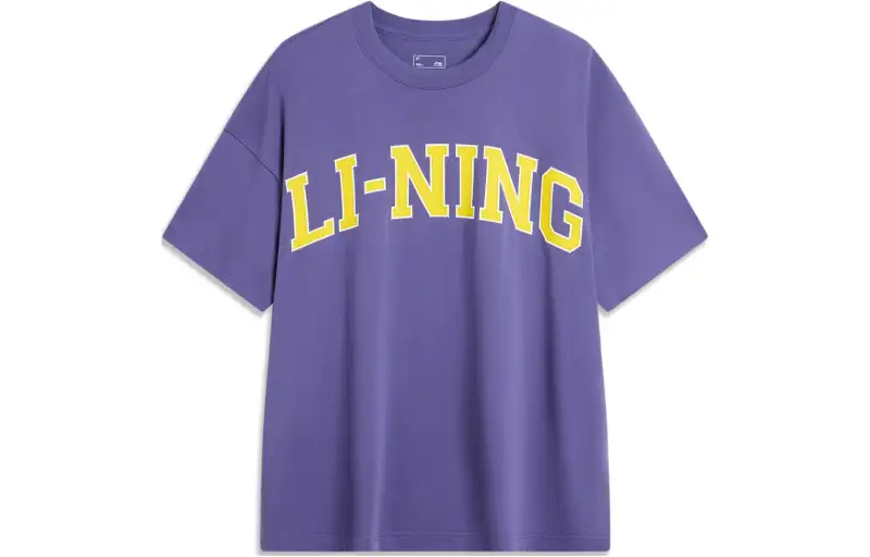Li Ning Sports Fashion Collection T Shirt Unisex Dark Blue Purple