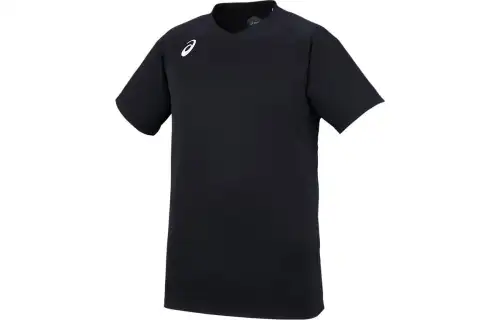 ASICS T Shirts Men's Black V Neck Moderate Straight Fit