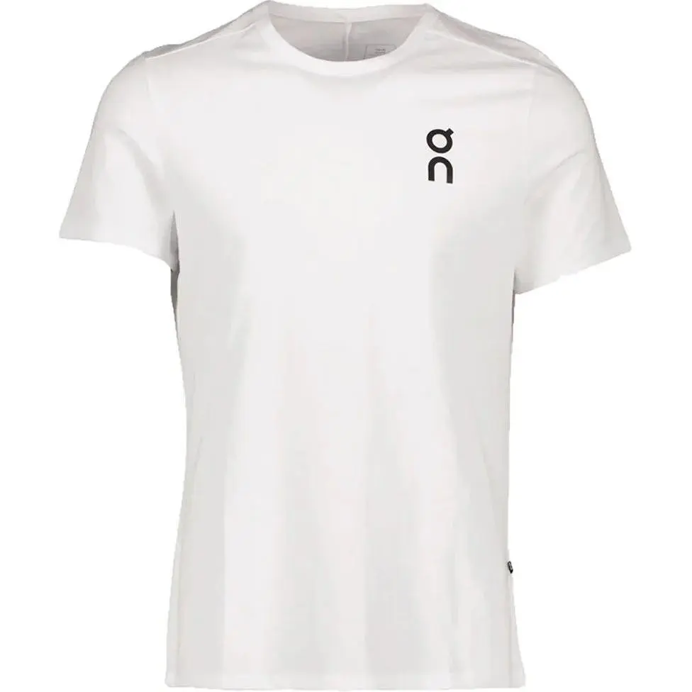 On T-Shirts Men's White Crew Neck Moderate Straight Fit