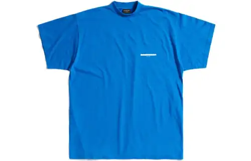 Balenciaga SS23 T Shirt Loose Fit Men's Blue