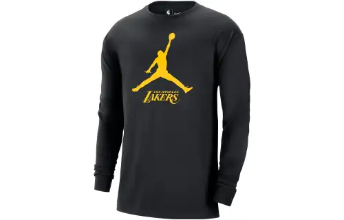 Jordan T Shirts Men's Black Crew Neck Moderate Straight Fit