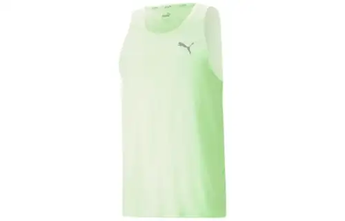 PUMA T Shirts Men's Green Crew Neck Moderate Other
