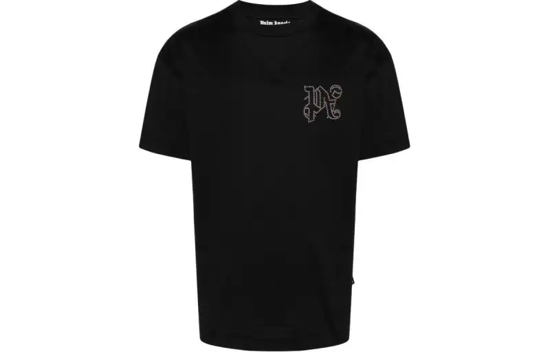 Palm Angels monogram-appliqué cotton T-shirt