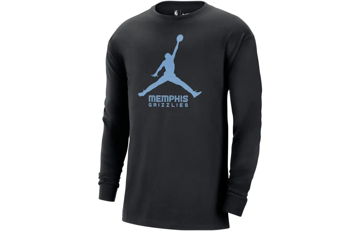 Jordan T-Shirts Men's Black Crew Neck Moderate Straight Fit
