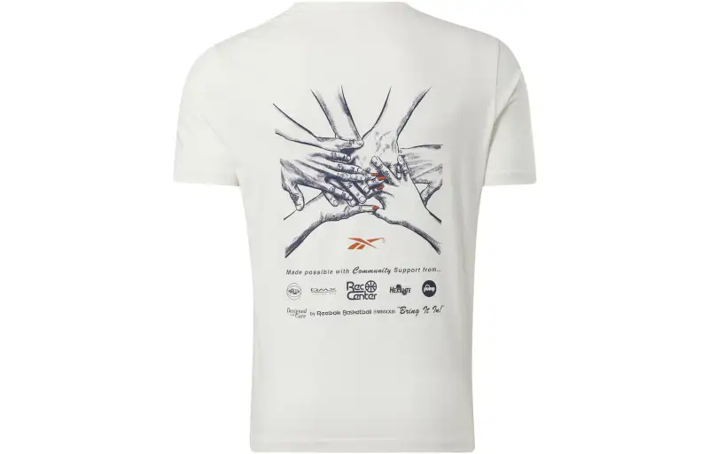 Reebok BB BASKETBALL AAWH HOOP T Shirt Men's Ecru