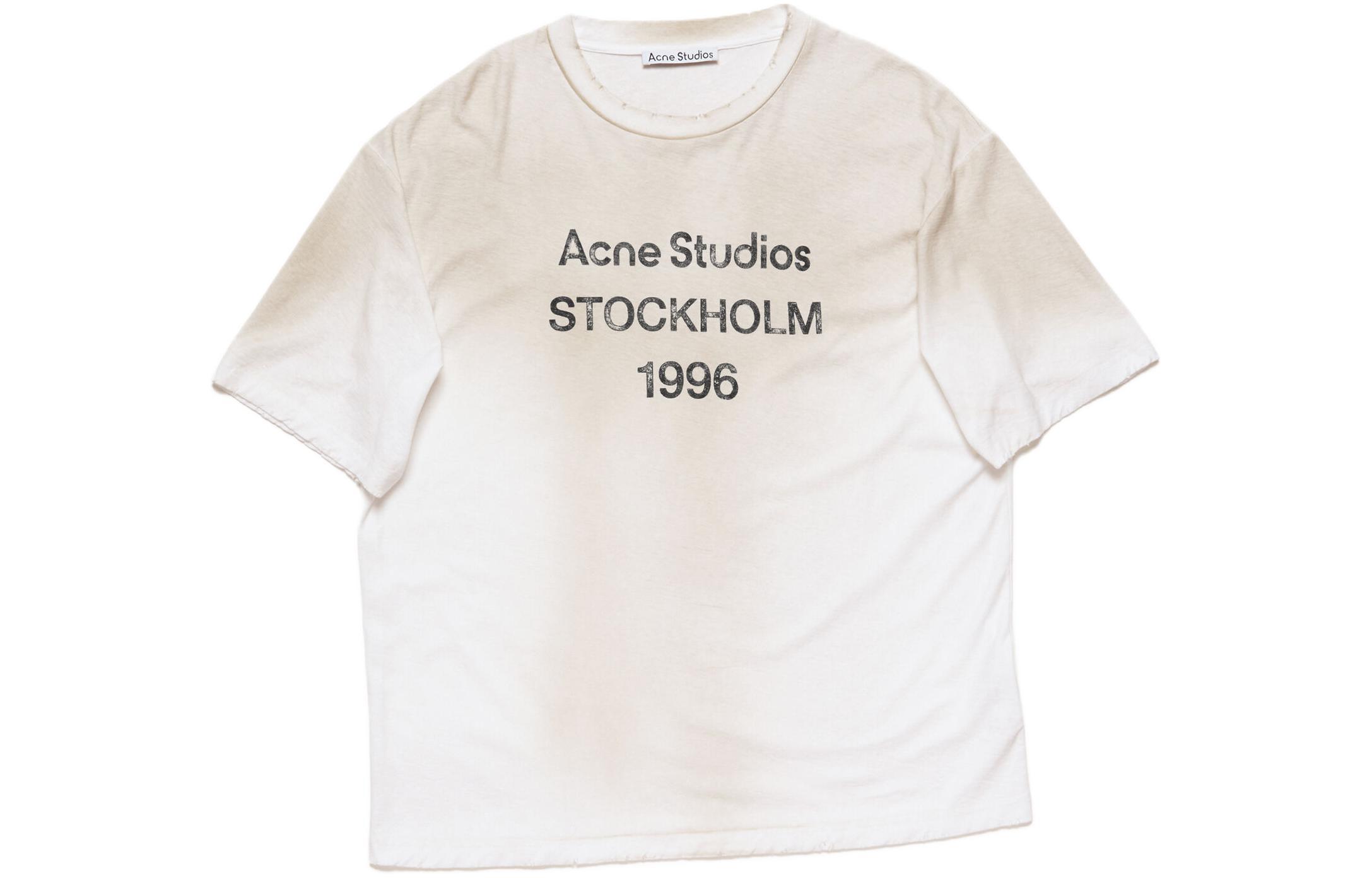 Acne Studios Logo Printed Crewneck T Shirt