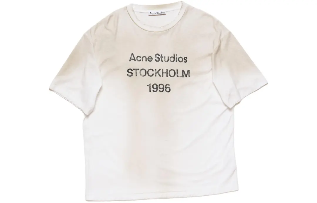 Acne Studios Logo Printed Crewneck T Shirt
