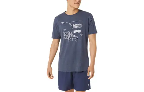 Asics SCHEMATIC Unisex Shoe Schematic Tee T Shirt Men's Light Umber