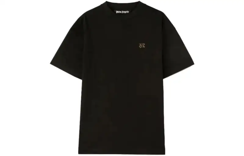 Palm Angels monogram-appliqué cotton T-shirt