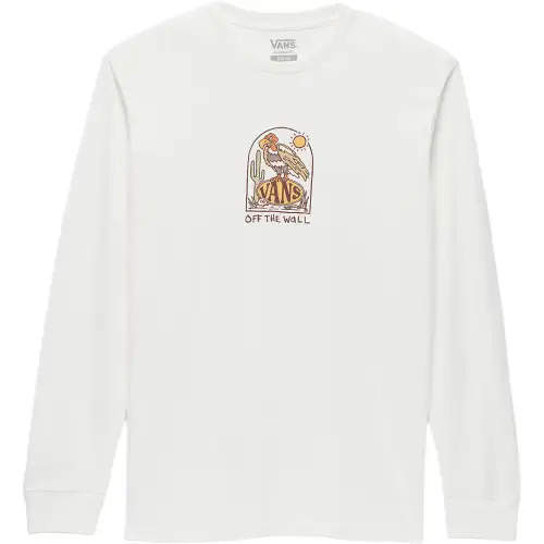 Vans Deserted T Shirts Unisex White Crew Neck Moderate Straight Fit