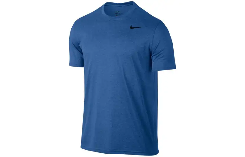 Nike T Shirts Men's Blue Crew Neck Moderate Straight Fit