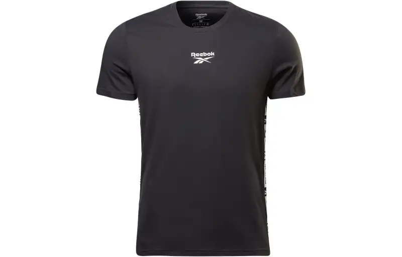 Reebok IDENTITY TAPE T Shirt Men's Black
