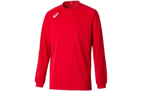 ASICS T Shirts Men's Red Crew Neck Moderate