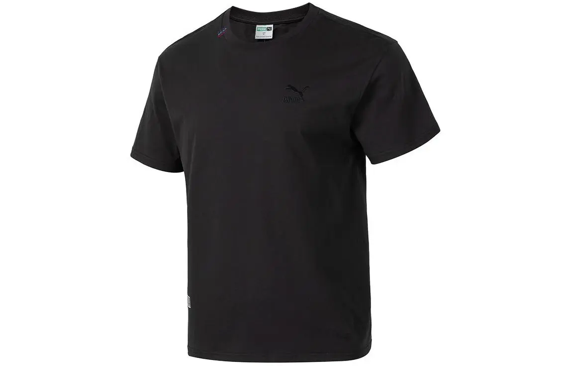 PUMA Drop Shoulder Sleeve T Shirt Men's Black