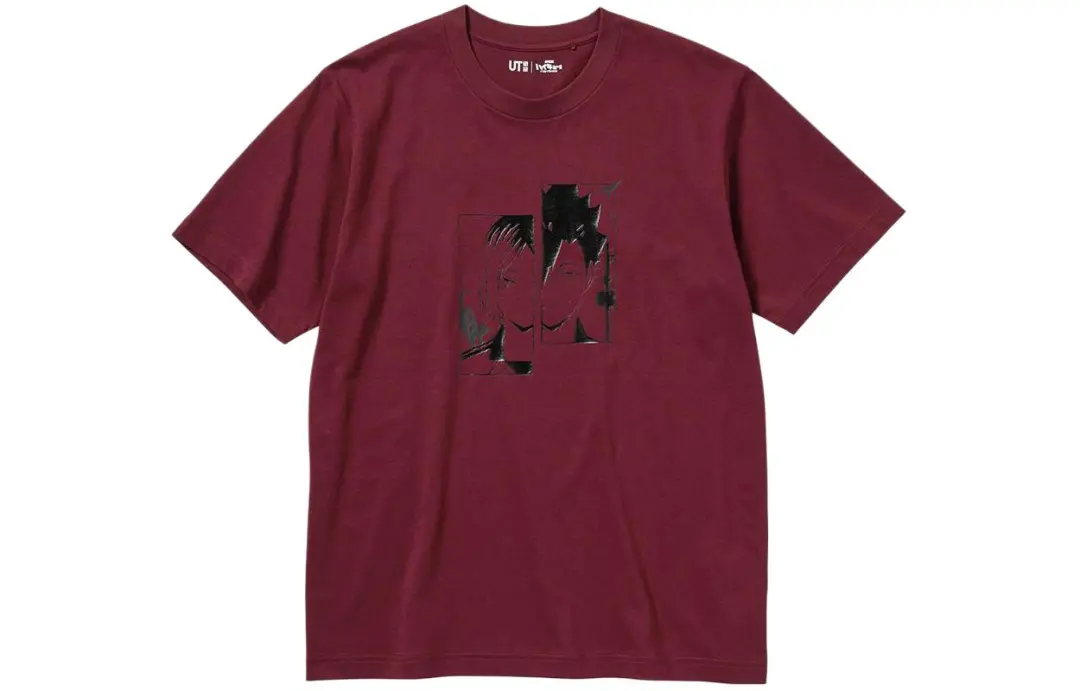 UNIQLO x PAIQIUSHAONIAN,LIANMINGKUAN T Shirt Unisex Maroon