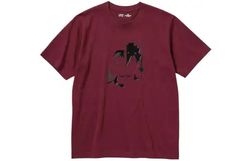 UNIQLO x PAIQIUSHAONIAN,LIANMINGKUAN T Shirt Unisex Maroon