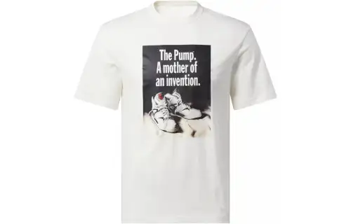 Reebok BB PUMP GRAPHIC TEE T Shirt Men's White