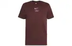 Nike T Shirts Men's Light Brown Crew Neck Moderate Straight Fit
