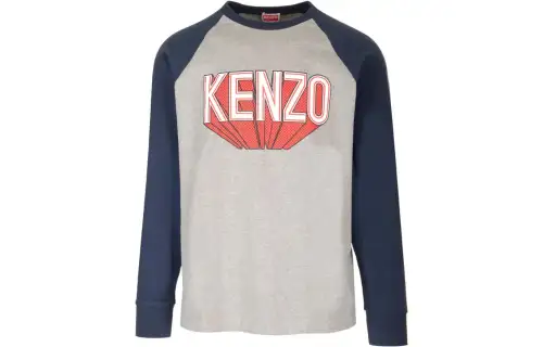 KENZO Logo-Printed Long Sleeved T-Shirt