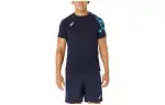 ASICS T Shirts Men's Black Crew Neck Moderate Straight Fit