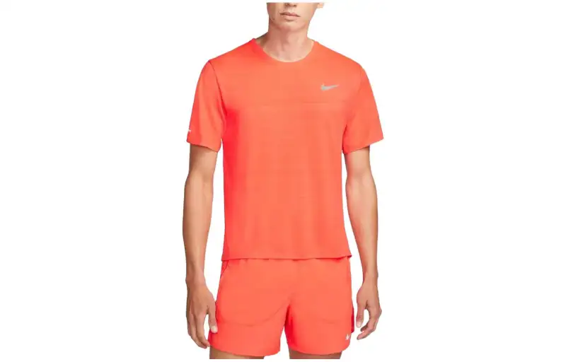 Nike Dri FIT Miler T Shirt Men's Orange