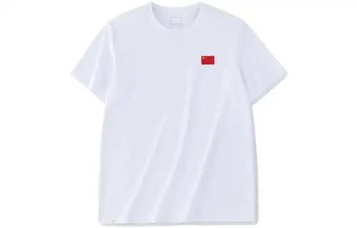 ANTA Champion All Weather Collection T Shirts Men's White Crew Neck Moderate Straight Fit