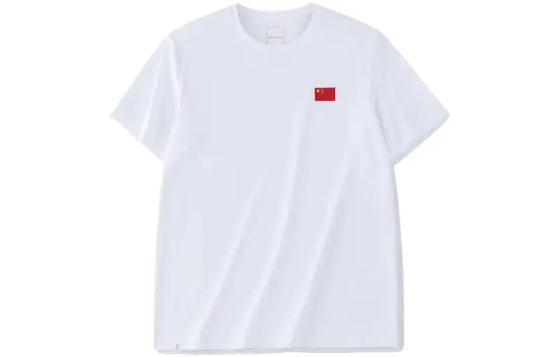 ANTA Champion All Weather Collection T Shirts Men's White Crew Neck Moderate Straight Fit