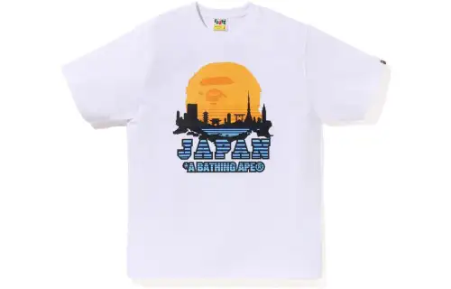 A BATHING APE T Shirts Men's Crew Neck Moderate Straight Fit
