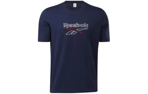 Reebok T Shirts Unisex Blue Crew Neck Moderate Straight Fit