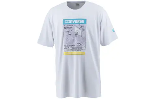Converse T Shirts Men's White Crew Neck Moderate Other
