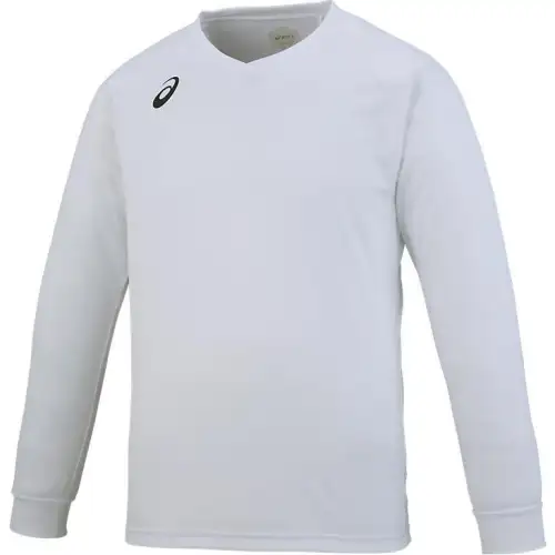 ASICS T Shirts Unisex White V Neck Moderate Straight Fit