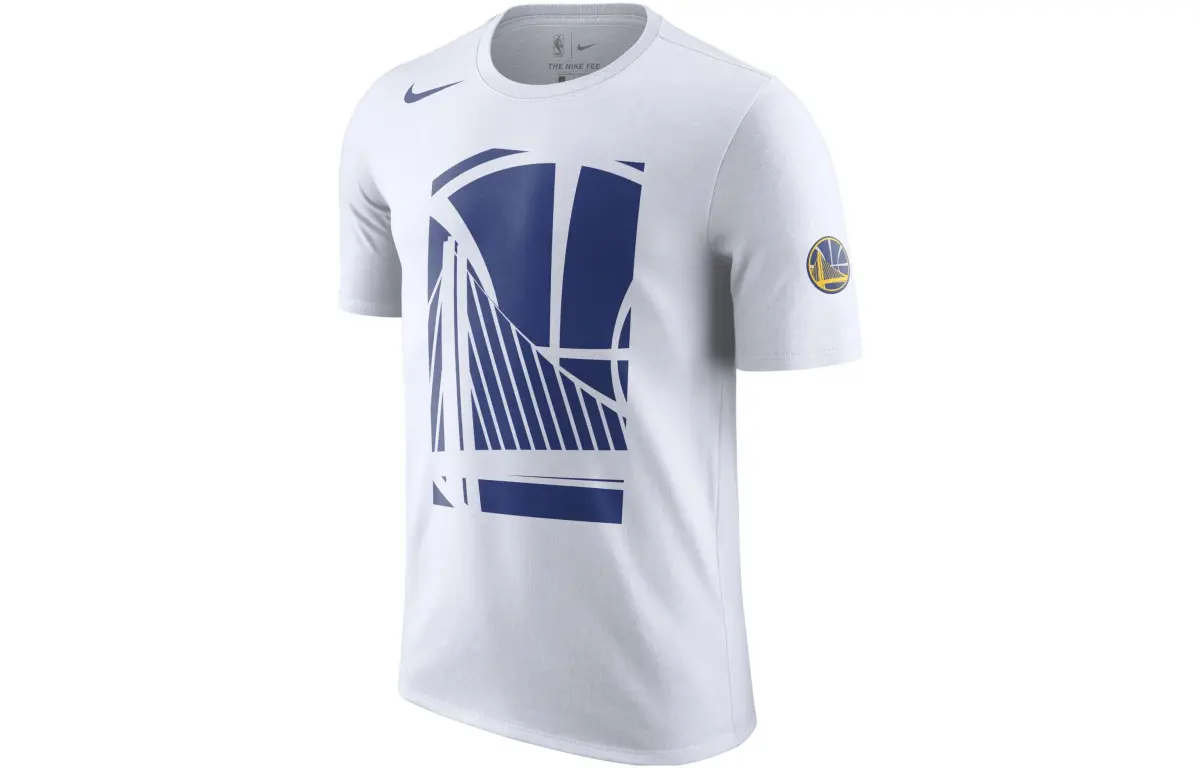 Nike T-Shirts Men's White Crew Neck Moderate Straight Fit