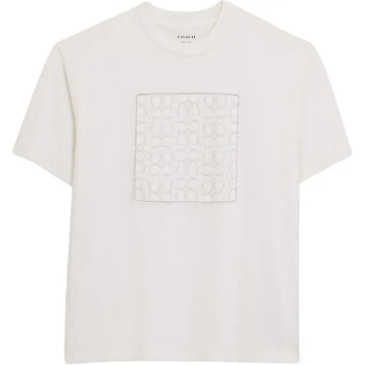 COACH T-Shirts Men's Cream Crew Neck Moderate