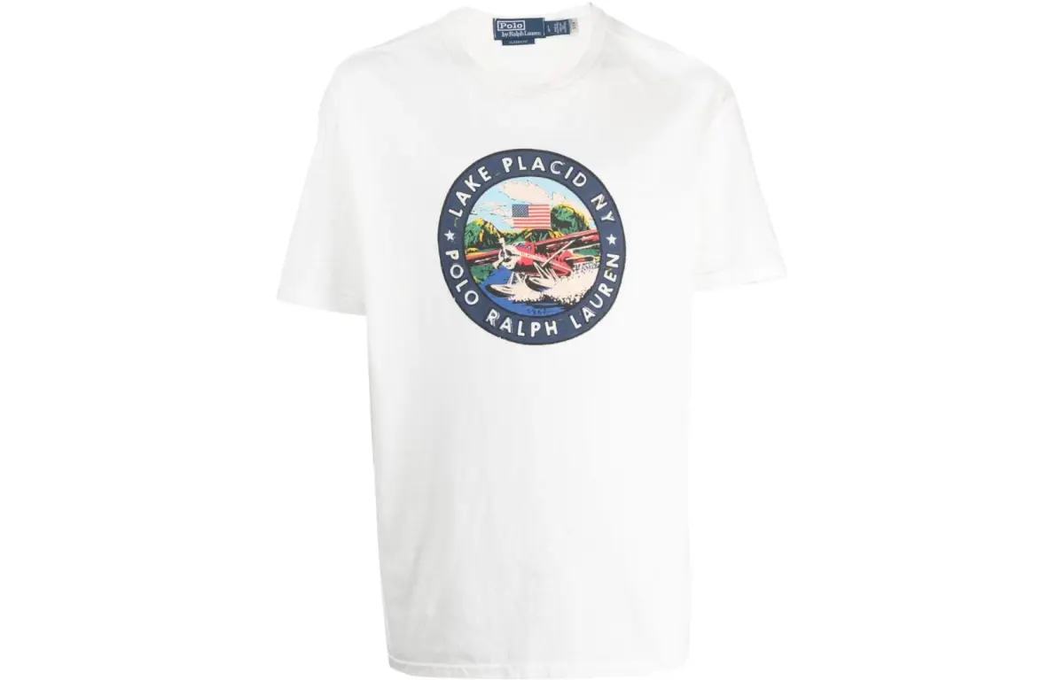 Polo Ralph Lauren T-Shirts Men's White Crew Neck Moderate