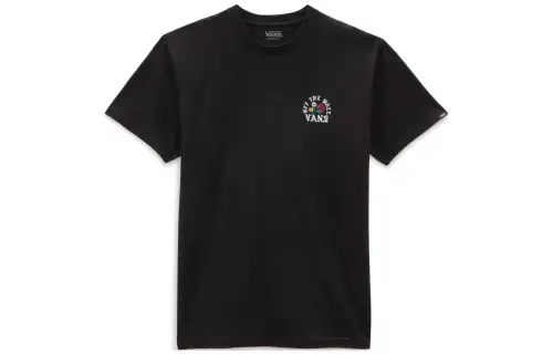 Vans T Shirts Unisex Black Crew Neck Moderate Straight Fit
