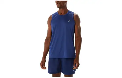 Asics Ready Set Lyte Singlet T Shirt Men's Dark Blue