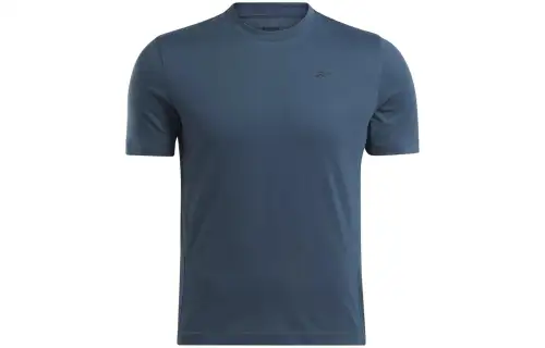 Reebok T Shirts Men's Blue Crew Neck Moderate Straight Fit