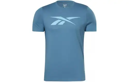 Reebok T Shirts Men's Blue Crew Neck Moderate Straight Fit