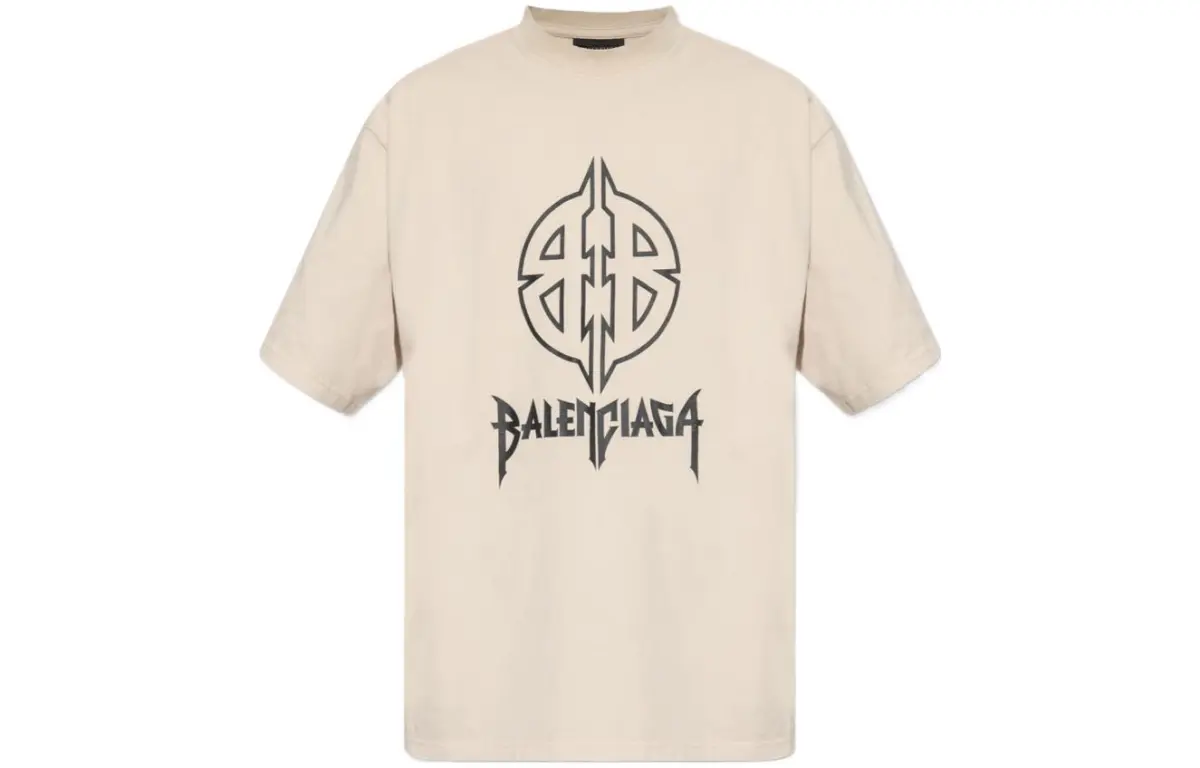Balenciaga FW23 T Shirt Regular Fit Men's Light Umber