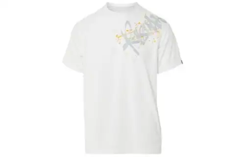 ASICS T Shirts Men's White Crew Neck Moderate Straight Fit