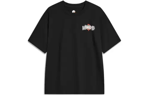 Li Ning Badfive Drop Shoulder Sleeve T Shirt Men's Black