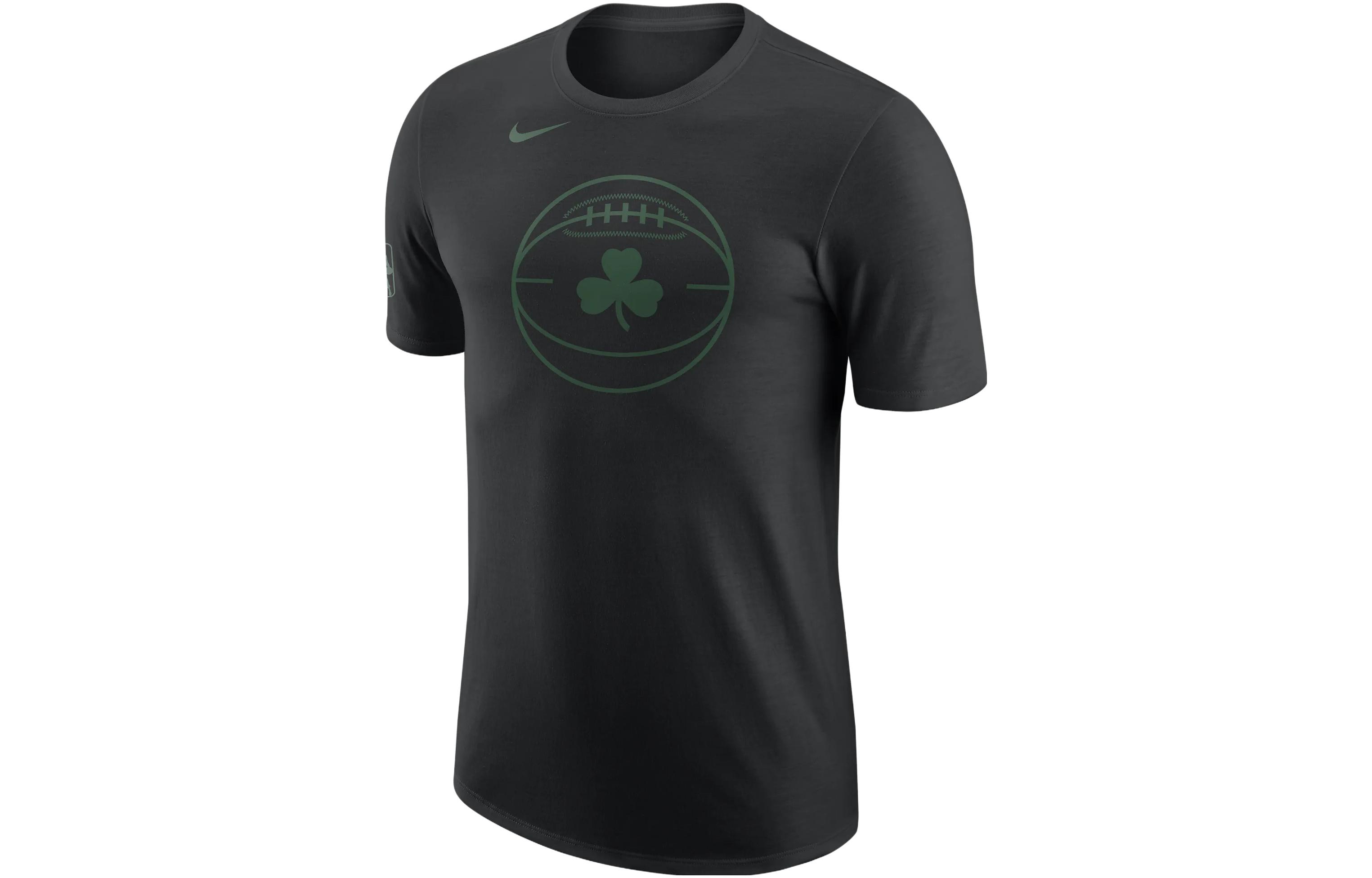 Nike Boston Celtics City Edition Graphic Print Round Neck Short Sleeve T-Shirt City Edition Boston Celtics Men's Black