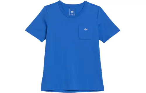 Adidas Originals T Shirts Men's Blue Crew Neck Moderate Straight Fit